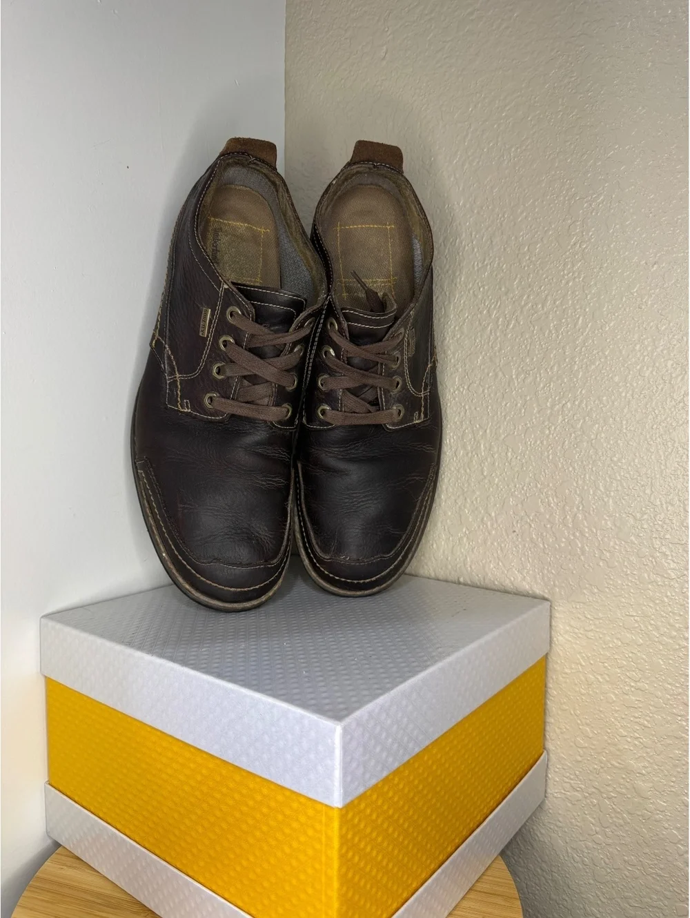 Timberland Gore-Tex Brown Leather Oxford Shoes Men’s Size 10 Waterproof Lace Up